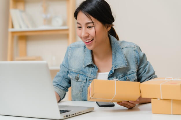 a girl with her laptop